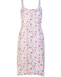 REISTOR - Fitted Knee Length Floral Dress - Lyst