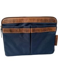 VIDA VIDA - Leather Trim Laptop Travel Pouch - Lyst