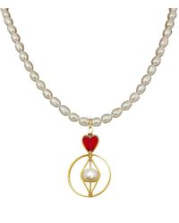 Aracheli Studio - Geometric Heart X Pearls Necklace - Lyst