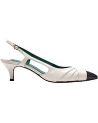 Florrie London - Maude 50Mm Slingback Leather Pump Ivory - Lyst
