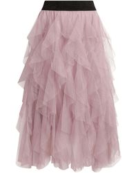 James Lakeland - Organza Ruffled Skirt Pink - Lyst