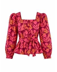 Mind Traveler - Beth Burgundy Floral Blouse - Lyst