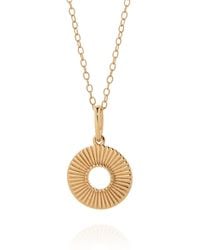 Nellou Jewellery - Solar Circle Necklace Plated Sterling - Lyst