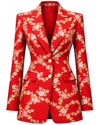 Richa Sharma - Luxury Handcrafted Tailored Brocade Silk Blazer - Lyst
