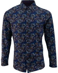 lords of harlech - Sawyer Italian Floral Knit Shirt - Lyst