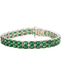 Juvetti - Salto Double Tennis Bracelet In Emerald - Lyst
