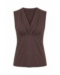 Conquista - Contoured Drape Sleeveless Top - Lyst
