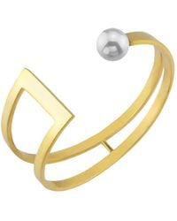 LINYA JEWELLERY - Pearl Cuff Bracelet - Lyst