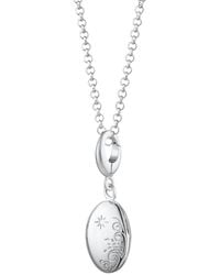 Lily Charmed - Sterling Tiny Celestial Locket Necklace - Lyst