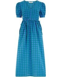 Sugarhill - Corin Midi Smock Dress & Peacock Check - Lyst