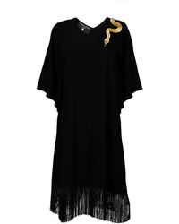 House of Laines London - Laines Couture Fringed Kaftan With Hand Embellished Shoulder Snake - Lyst