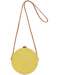 Betsy & Floss - Cape Round Basket Bag In Yellow - Lyst