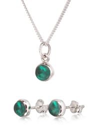 The Jewellery Store London - May Birthstone Jewellery Set With Emerald - Lyst