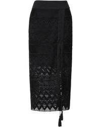 Smart and Joy - Geometrical Lace Midi Skirt - Lyst