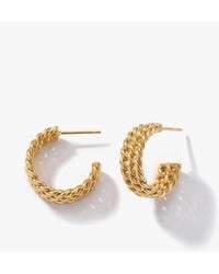 Elk & Bloom - Triple Twisted C 14K Huggie Hoops - Lyst