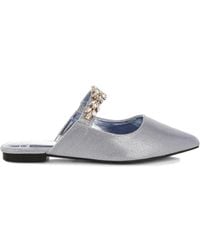 Rag & Co - Magnum Diamante Strap Glitter Mules - Lyst