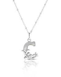 Kasun - Solid C Initial Necklace With Mother Of Pearl - Lyst