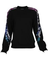 Lalipop Design - Sweatshirt With Double-Sided Sequined Sleeves - Lyst