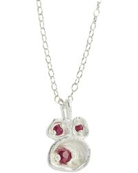 Claire Hill Designs - Ruby Lichen Pendant Necklace - Lyst