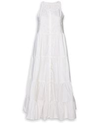 REISTOR - Sleeveless Embroidered Tiered Maxi Dress - Lyst