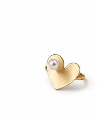 Silver Moon - Pearl Ray-Plated Sterling Ring - Lyst