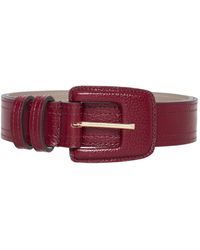 BeltBe - Leather Rectangle Buckle Belt - Lyst