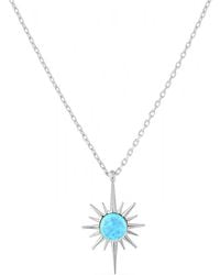 Spero London - Opal Northernstar Sterling Pendant Necklace - Lyst