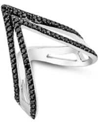 SALLY SKOUFIS - Pivot Ring With Made Cz Diamond Stimulant - Lyst
