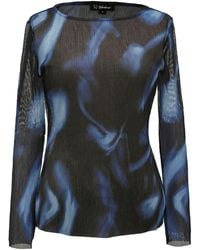 Smart and Joy - Abstract Print Mesh Long Sleeves Top - Lyst