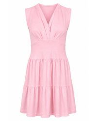 Conquista - Tiered V-Neck Summer Dress - Lyst