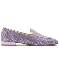 Ilvi - Himari Lilac Suede Leather Loafer With Stones - Lyst