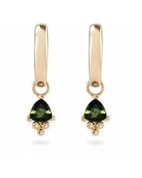 Zohreh - Tourmaline Beaded Hoop Earrings 9K - Lyst