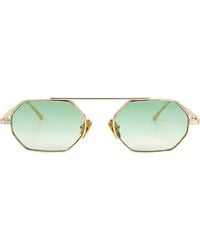 Cossimo - Magari Metal Hexagon Lime Sunglasses - Lyst