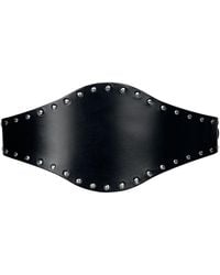 Haute Cuir - Studded Cleope Wide Leather Belt - Lyst