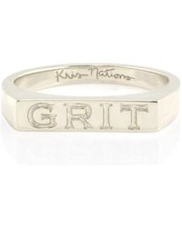 Kris Nations - Grit Engraved Ring - Lyst