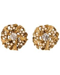 Caramel Vintage Jewellery - Vintage Plated Crystal Earrings - Lyst