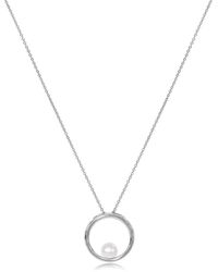 Pearls of the Orient Online - Credo Circle Pendant With Cultured Freshwater Pearl - Lyst