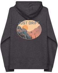 Anchor and Crew - Charcoal Melange Just Drift. Seeker Organic Cotton Raglan Hoodie - Lyst