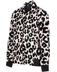 Lioness by Tf - Leopard Velvet Bomber Jacket - Lyst