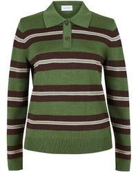 SALANIDA - Galante 100% Merino Polo Top Stripes - Lyst