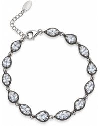 SHYMI - Marquise And Pear Rhodium Statement Bracelet - Lyst