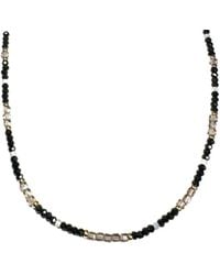 Rachel Nathan - Mini Beaded: Spinel & Iced Obsidian Necklace - Lyst