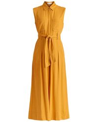 Paisie - Linen Blend Jumpsuit With Stitch Details - Lyst