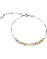 Spero London - Middle Beaded 3 Rose Sterling Handmade Bracelet - Lyst