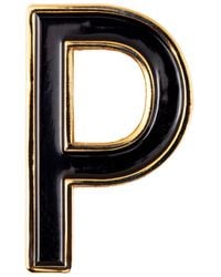 Make Heads Turn - Enamel Letter P Pin - Lyst