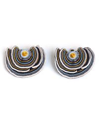 Nana Watanabe - Turkey Tail Layered Embroidered Earrings - Lyst