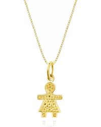 Unaloe - Vermeil Baby Girl Star Necklace – Pavé Daughter Charm Pendant, Symbolic Family Keepsake Fine Jewellery - Lyst