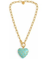 Michael Nash Jewelry - Celestine Aqua Resin Heart Pendant - Lyst