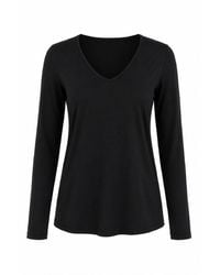 Conquista - Refined V-Neck Long Sleeve Top - Lyst