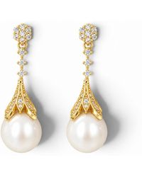 Ninemoo - Fleur De Lumière Pearl Drop Earrings - Lyst